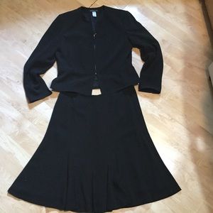 Classy Peplum Suit Jacket & Flair Skirt Jones NY